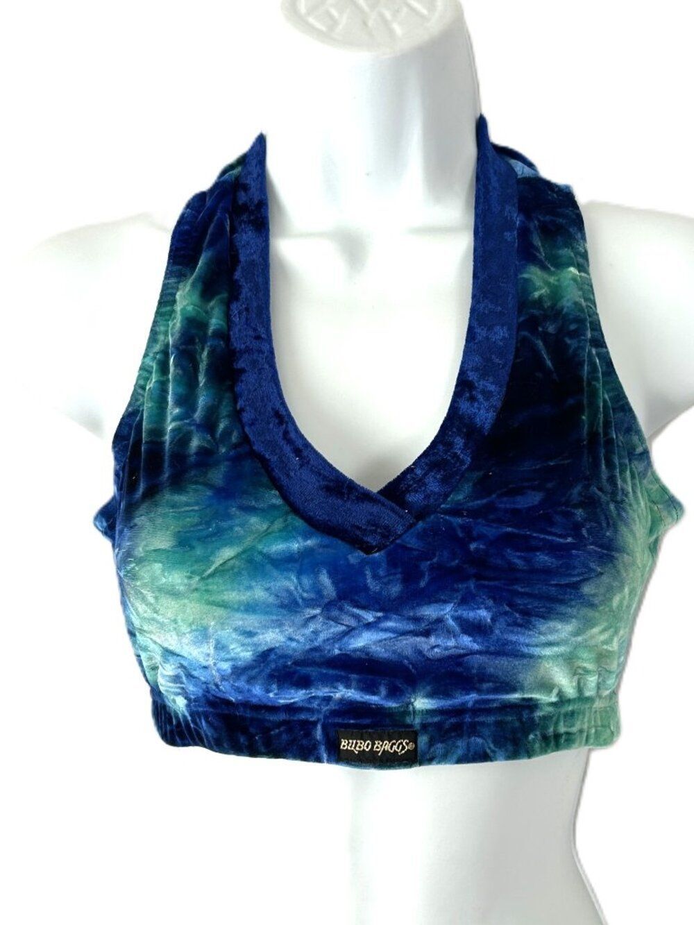 0387 Bubo Baggs Dance Sports Bra Tie Dye Velvet M